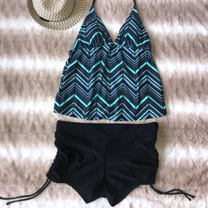 Women’s 2 piece Tankini swimsuit (Size Large)